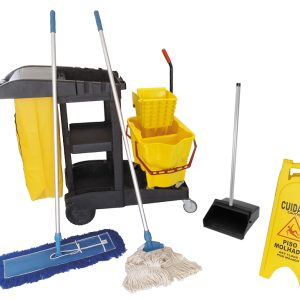 Kit Completo do Carrinho Funcional de Limpeza
